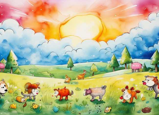 儿童水粉画图片大全；儿童水粉画图片大全 简单漂亮图片