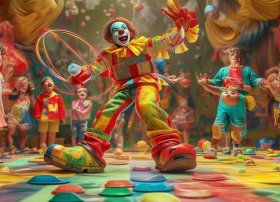 儿童动画小丑故事 - 幼儿小丑的动画片