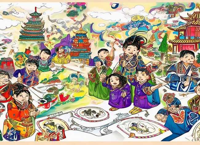 中国神话故事儿童自制连环画 中国神话故事 连环画