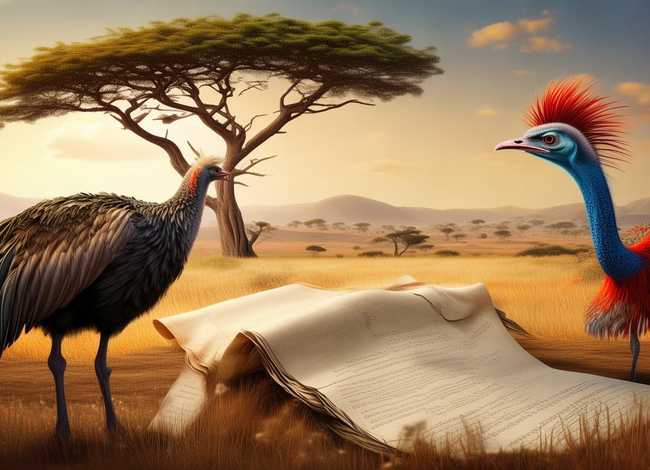 鸵鸟故事图片带文字、鸵鸟故事图片带文字高清