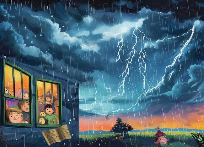 关于打雷的绘本故事；关于打雷的绘本故事大全