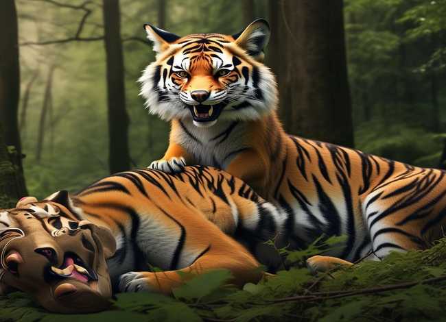 狐假虎威成语故事图片；狐假虎威成语故事图片简单