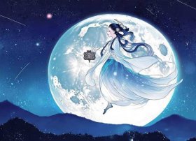 神话故事嫦娥奔月的4k绘画（嫦娥奔月的神话故事绘本手绘）