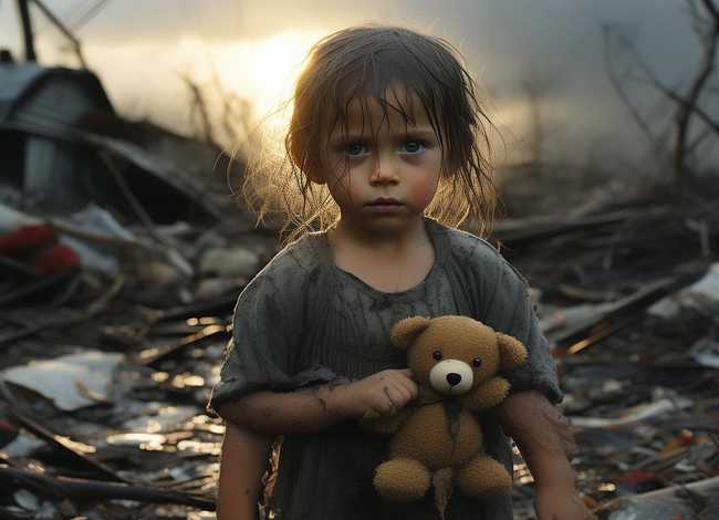 灾难中的儿童，灾难中的儿童图片