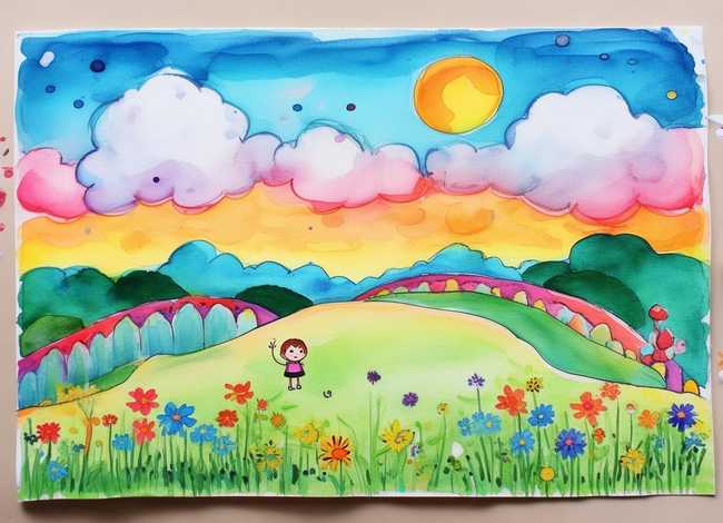 儿童水粉画作品临摹图片 - 儿童水粉画作品临摹图片简单