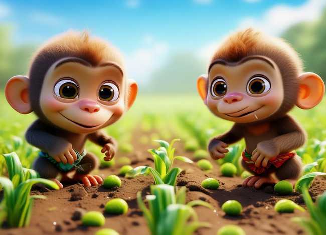 儿童睡前故事猴哥猴弟种玉米 猴哥和猴弟种玉米的故事