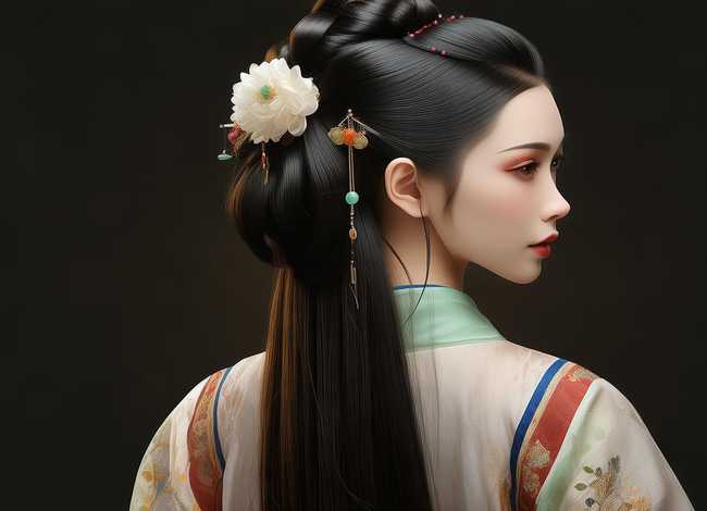 女宝汉服发型扎法；女宝汉服发型扎法图片