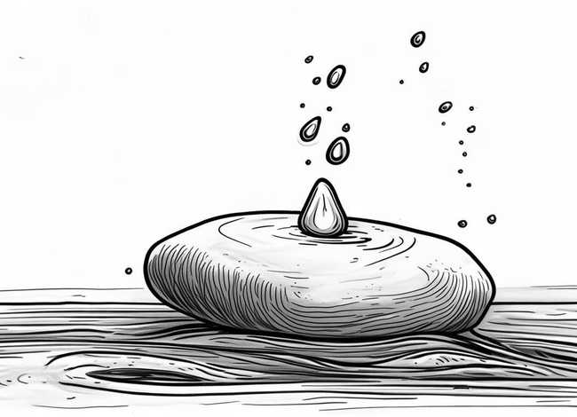 儿童成语故事水滴穿石简笔画、成语故事水滴石穿幼儿教案