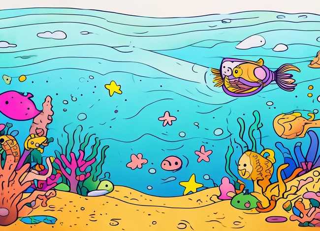 儿童海底世界简笔画 儿童海底世界简笔画超简单