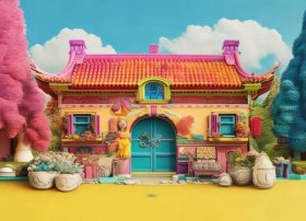 三只小猪盖房子故事折纸；三只小猪盖房子故事折纸图片