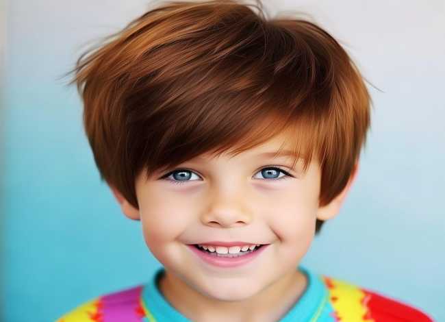 儿童栗子头发型男孩，男孩发型 儿童 短发栗子头