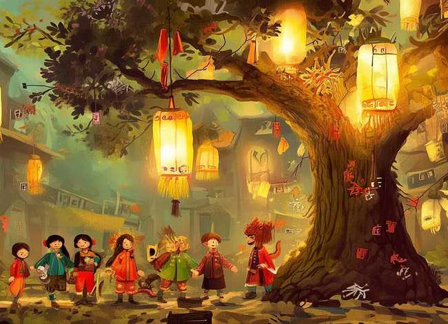 中国儿童童话故事画画；中国童话画画图片大全