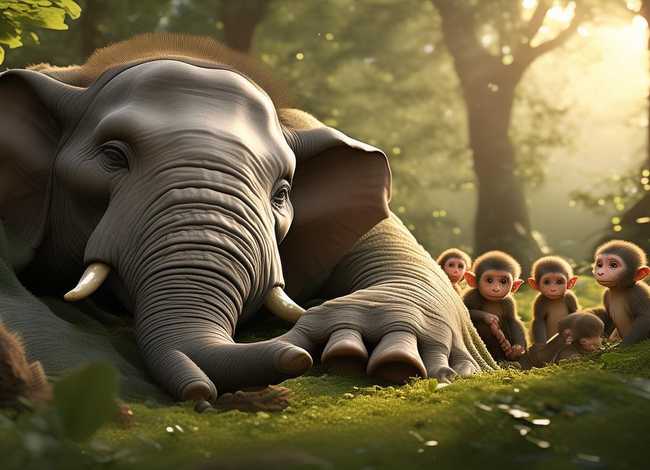 大象伯伯小猴儿童话故事，大象伯伯生病了幼儿故事