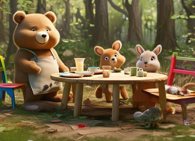 儿童故事小熊请客，小熊请客幼儿故事