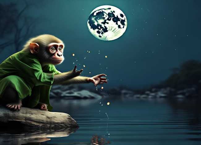 英语小故事猴子捞月英文、猴子捞月英语小故事视频