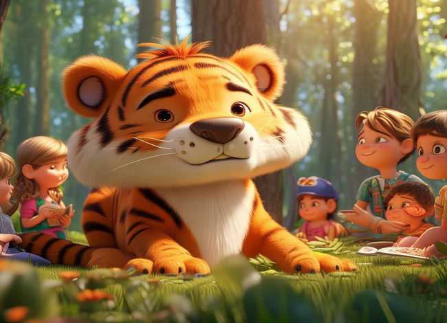 没牙齿的老虎儿童故事；没有牙齿的老虎故事文字版