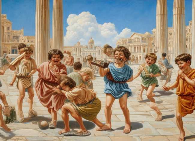 罗马儿童画；罗马绘画作品
