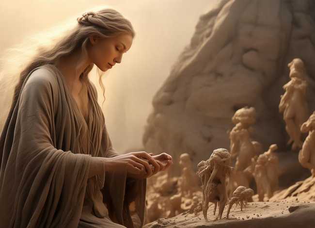 女娲造人简单的故事 - 女娲造人简单的故事50字