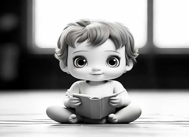 黑白幼儿故事画（黑白幼儿故事画画图片）