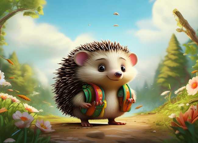 勇敢的小刺猬儿童故事、幼儿故事勇敢的小刺猬教案
