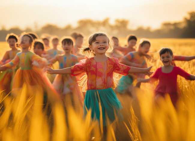 儿童获奖舞蹈一等奖视频金色稻田简单；幼儿舞蹈《金色童年》