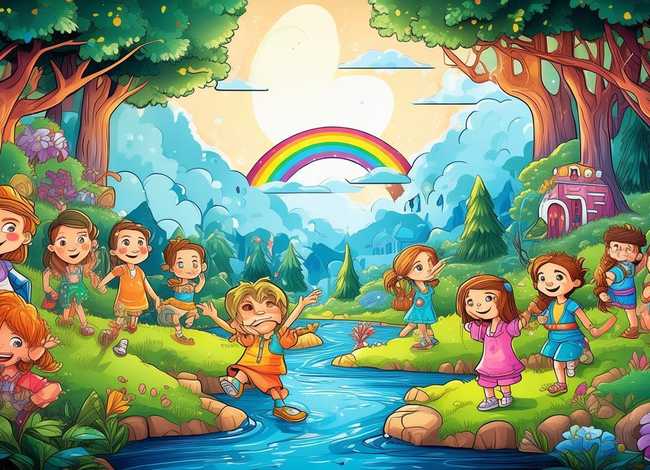 儿童故事连环画6幅图，幼儿故事连环画图片6张