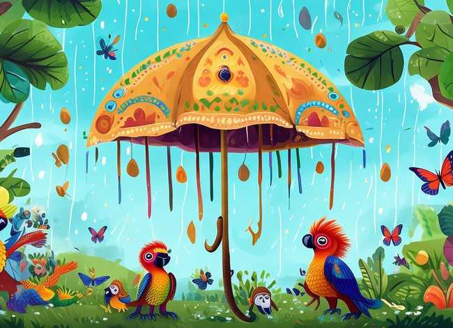 雨伞故事绘本 - 雨伞故事绘本可打印