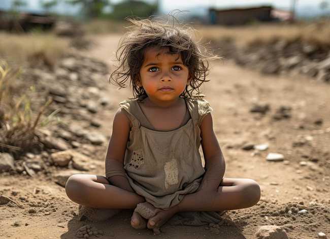 贫穷儿童的图片；贫穷儿童的图片大全