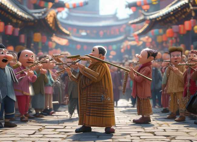 滥竽充数的故事视频表演；滥竽充数的故事动画片视频