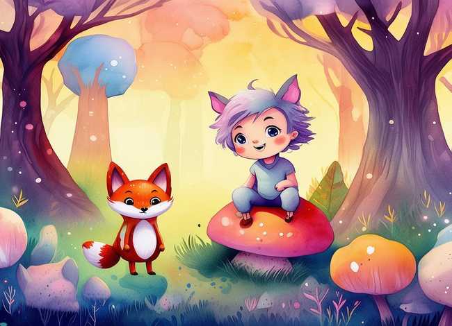 儿童故事插画水粉、幼儿故事水粉画