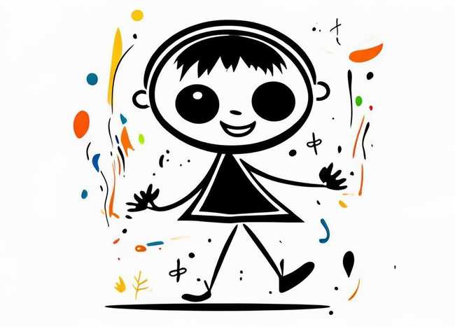 线条画儿童简笔画 - 线条画儿童简笔画图片