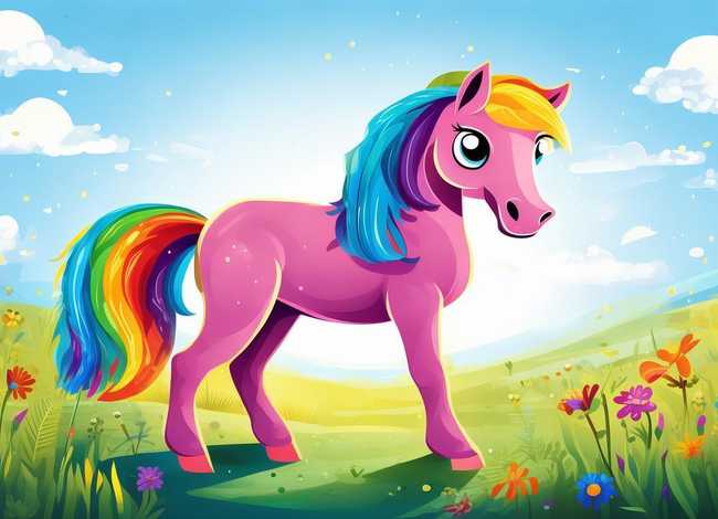 儿童故事彩虹小马，彩虹小马儿童画
