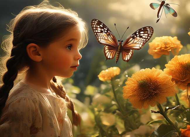蝴蝶和蜻蜓的儿童故事 - 蝴蝶和蜻蜓的寓言故事