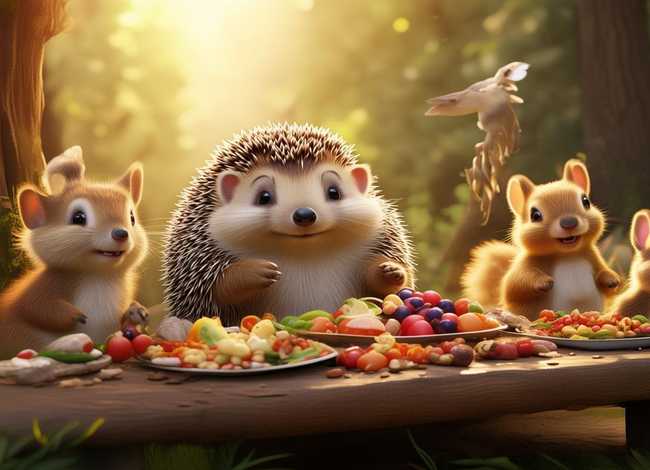 小刺猬请客儿童故事 - 小刺猬请客的故事