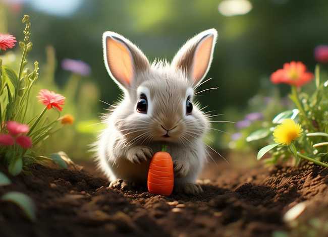 儿童故事小兔子乖乖拔萝卜 - 小兔子拔萝卜幼儿故事