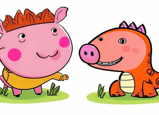 小猪佩奇恐龙简笔画，小猪佩奇恐龙简笔画教程