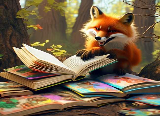 儿童绘本故事吃书的狐狸 - 吃书的狐狸的故事绘本
