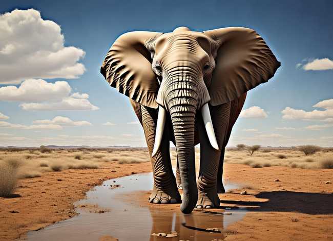 大象喝水的故事 - 大象找水喝的故事