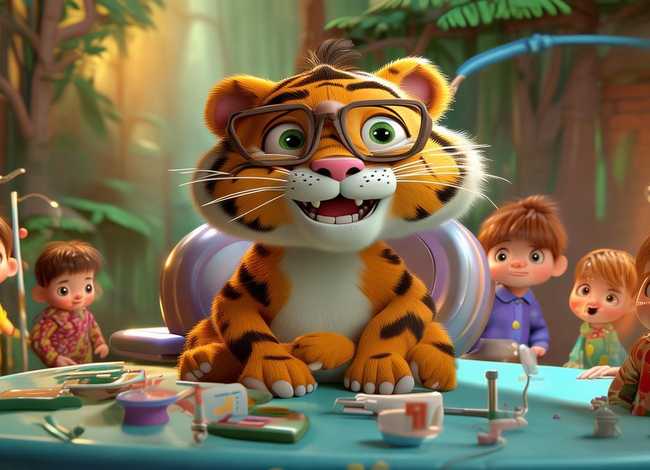 儿童故事老虎拔牙图片 幼儿故事老虎拔牙图片