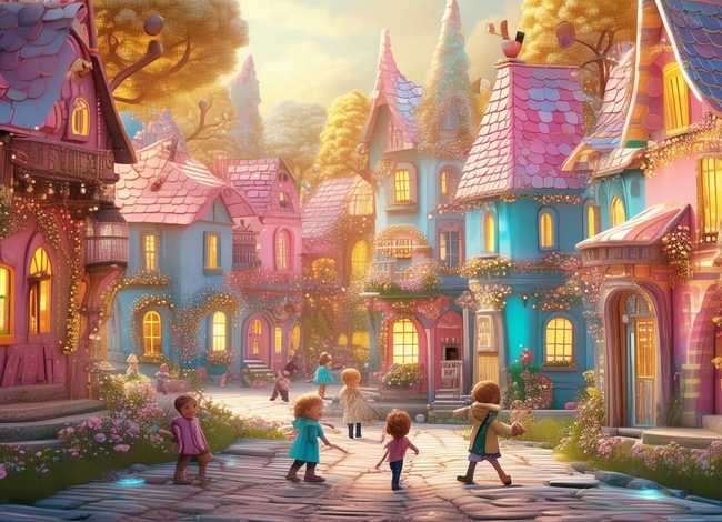 童话小镇儿童故事、童话小镇儿童画