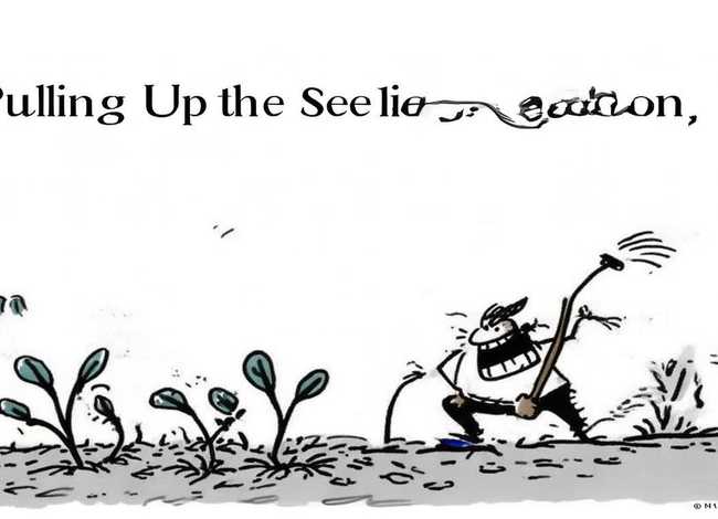 儿童成语故事书拔苗助长简笔画（小学生成语故事(简短)拔苗助长的简笔画）