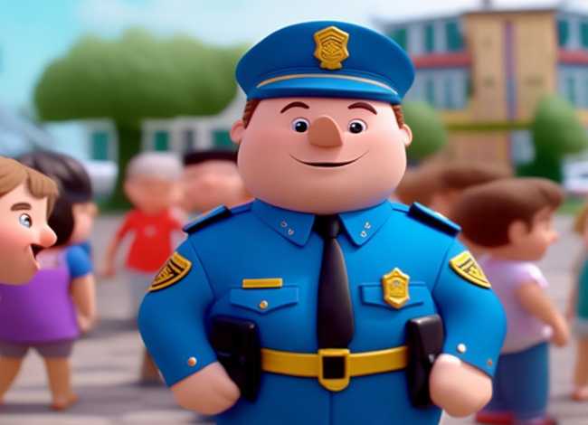 儿童绘画警察 儿童绘画警察叔叔