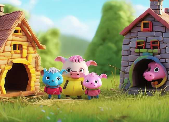 三只小猪儿童版故事；三只小猪故事原版