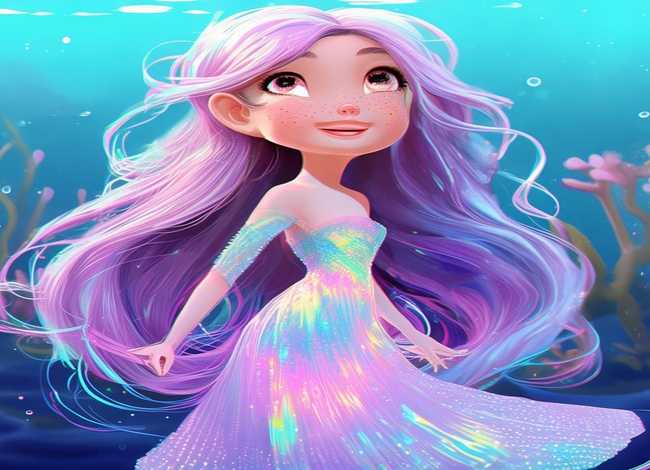 儿童美人鱼公主、儿童美人鱼公主简笔画