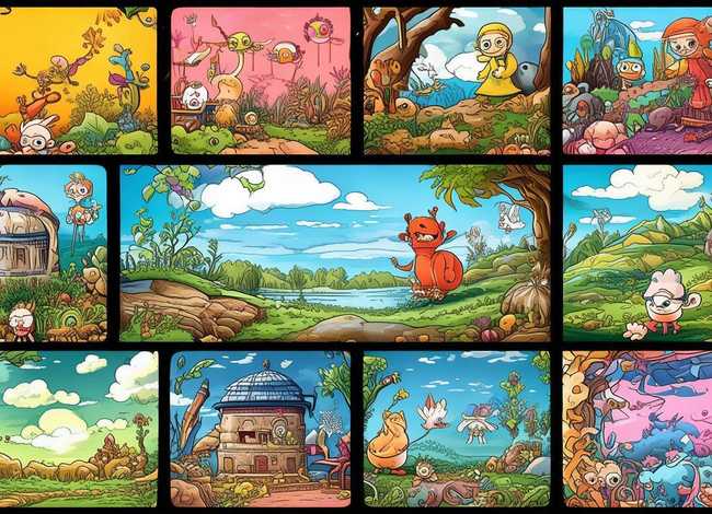 儿童连环画图片大全寓言故事、儿童连环画6张图片素材