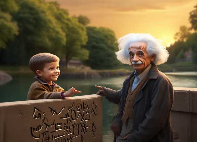 儿童爱因斯坦在桥上的故事，爱因斯坦在桥上的故事