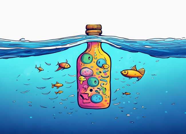 漂流瓶儿童简笔画；漂流瓶儿童画获奖作品