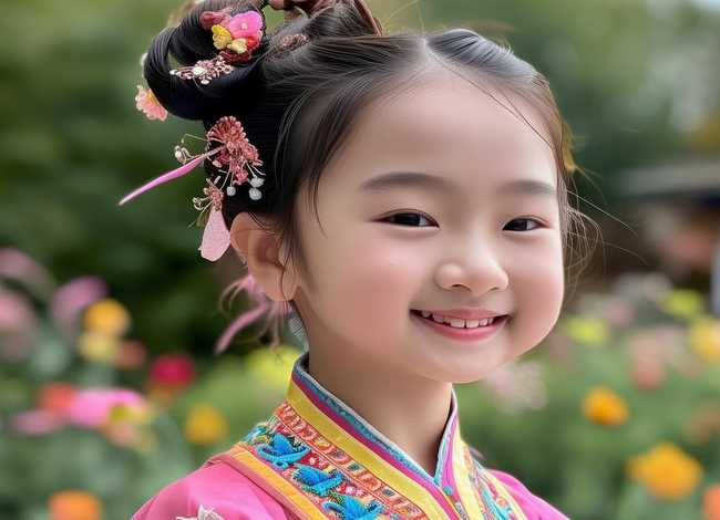 汉服发型儿童可爱、汉服发型儿童可爱女