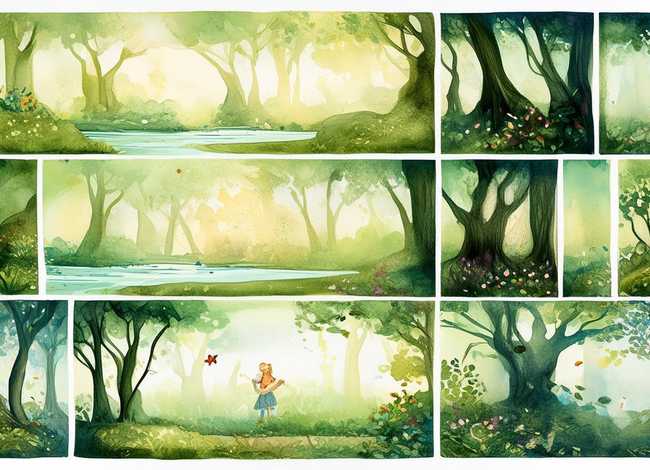 水彩画故事12个画面 水彩画故事12个画面图片