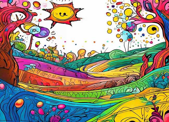 线描儿童画创意，线描儿童画创意作品